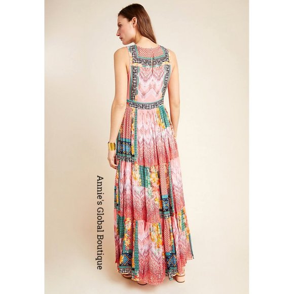 NWT, Anthropologie Bhanuni By Jyoti Alessandra Beaded Maxi Dress - Picture 13 of 16